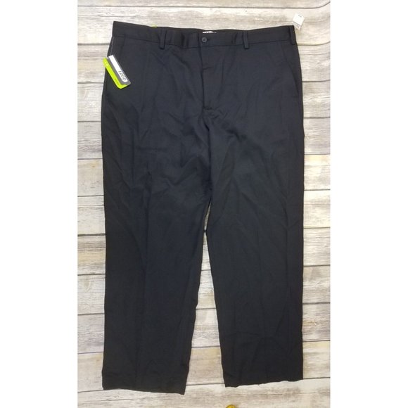 Izod Performx Basix Pants Mens Size 42x30 Black UPF 50 Athletic Golf Casual‎ New - Picture 1 of 12